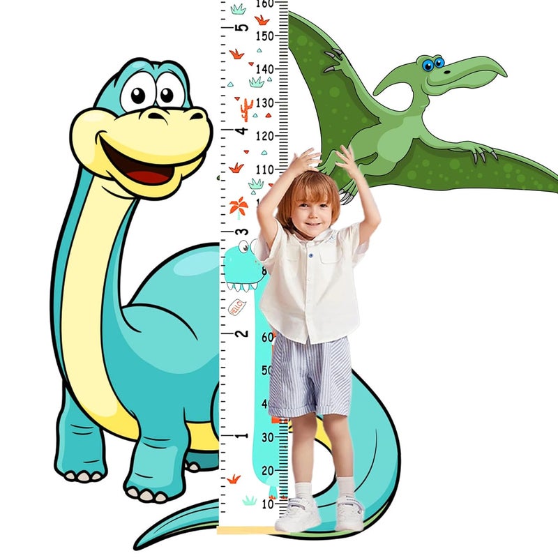 DOOLMIN Baby Height Growth Chart, Canvas Height Measuring Chart for Kids Child Toddler Boys Girls, 79" x 7.9" Hangable and Removable Waterproof Wood Ruler for Wall Room Nursery Décor (Dinosaur) - Image 5